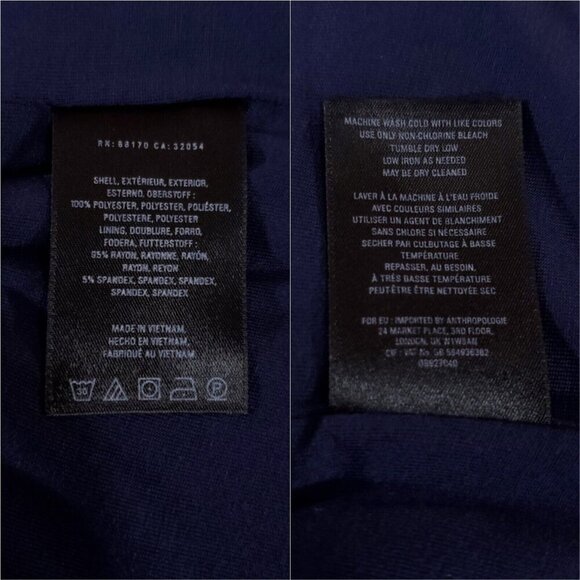 NWT Anthropologie Womens Size XS Delano Knit Wide Leg Pants Navy Blue $120 - Picture 11 of 12